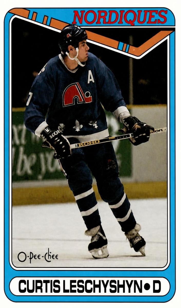 1990 O-Pee-Chee Curtis Leschyshyn #216 card