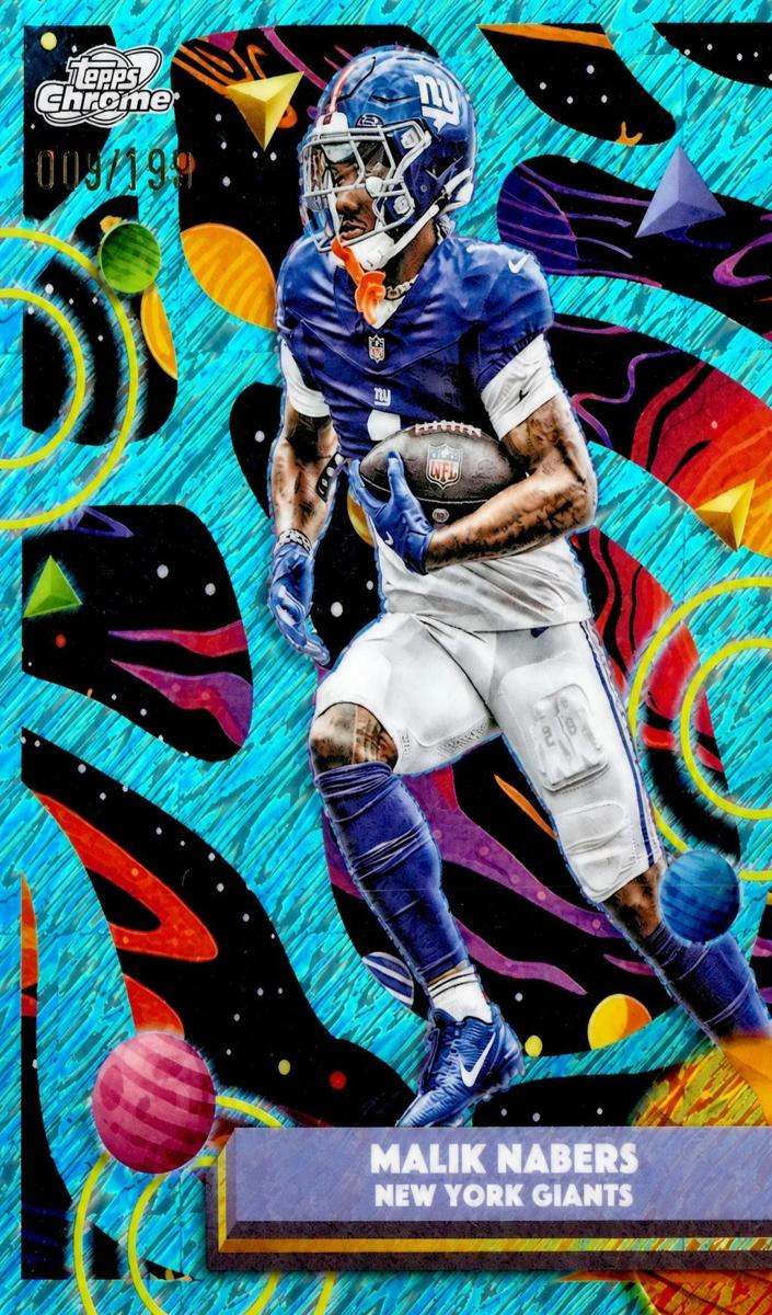 2025 Topps Cosmic Chrome Malik Nabers [White Hole Refractor] #72 card