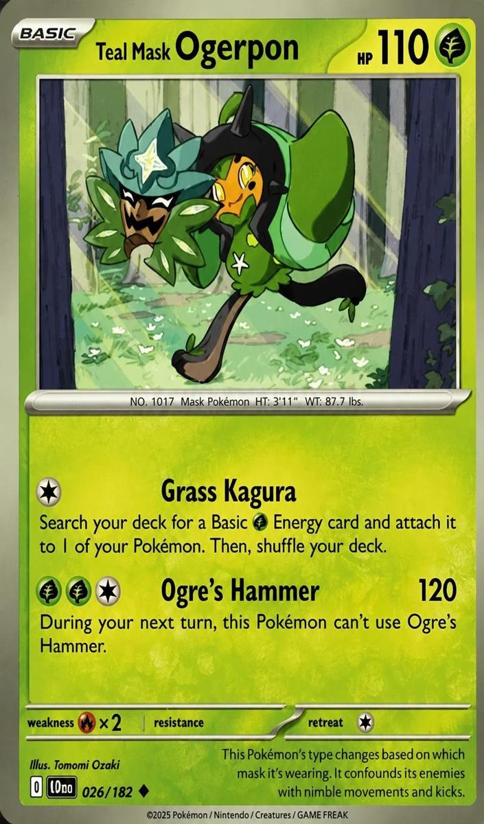 Teal Mask Ogerpon 2025 Pokemon Scarlet & Violet Destined Rivals