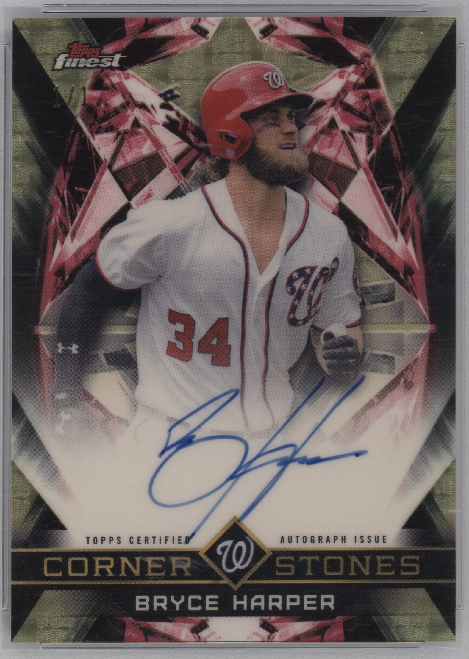2018 Topps Finest Baseball Superfractor Bryce Harper #FCA-BH