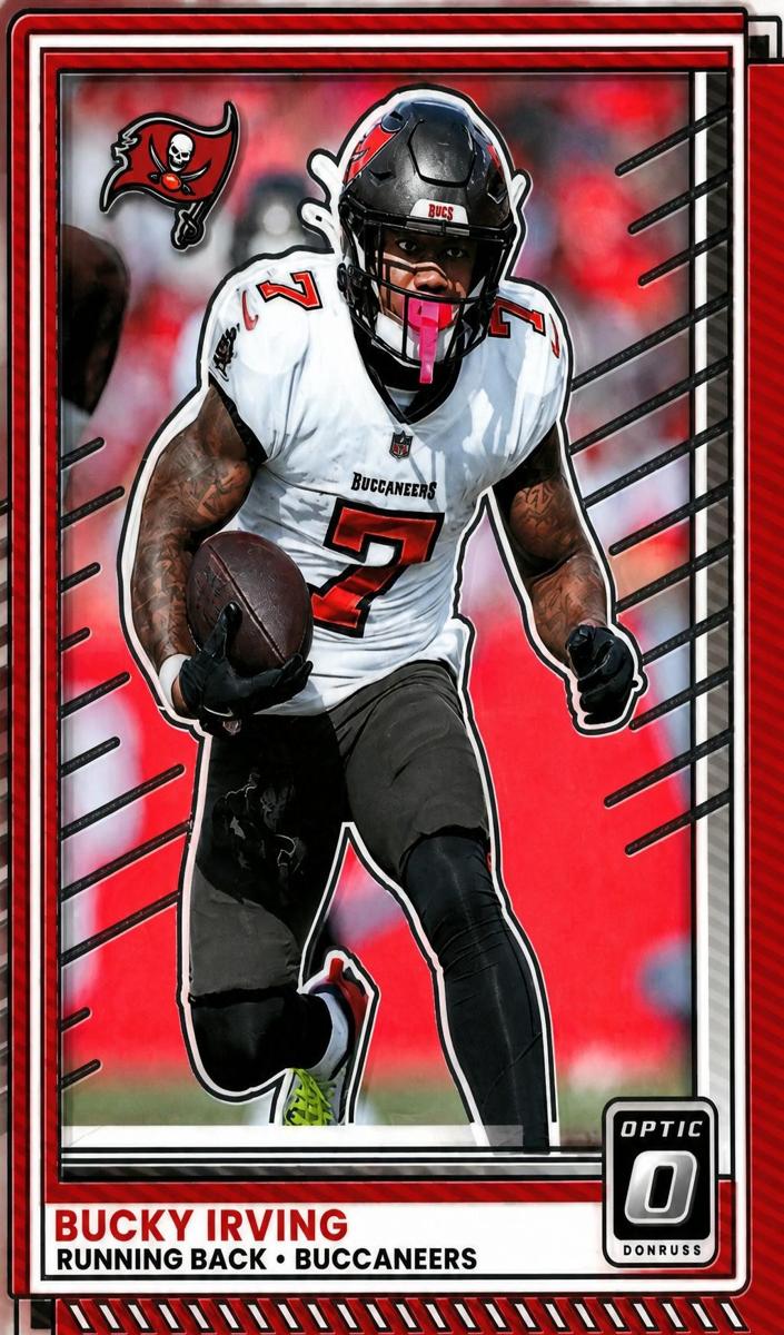 Bucky Irving 2025 Donruss Optic Football card