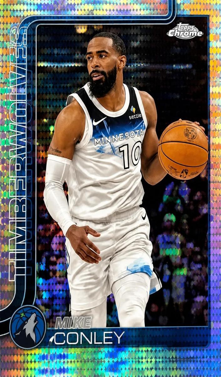 Mike Conley 2025-26 Topps Chrome Basketball card