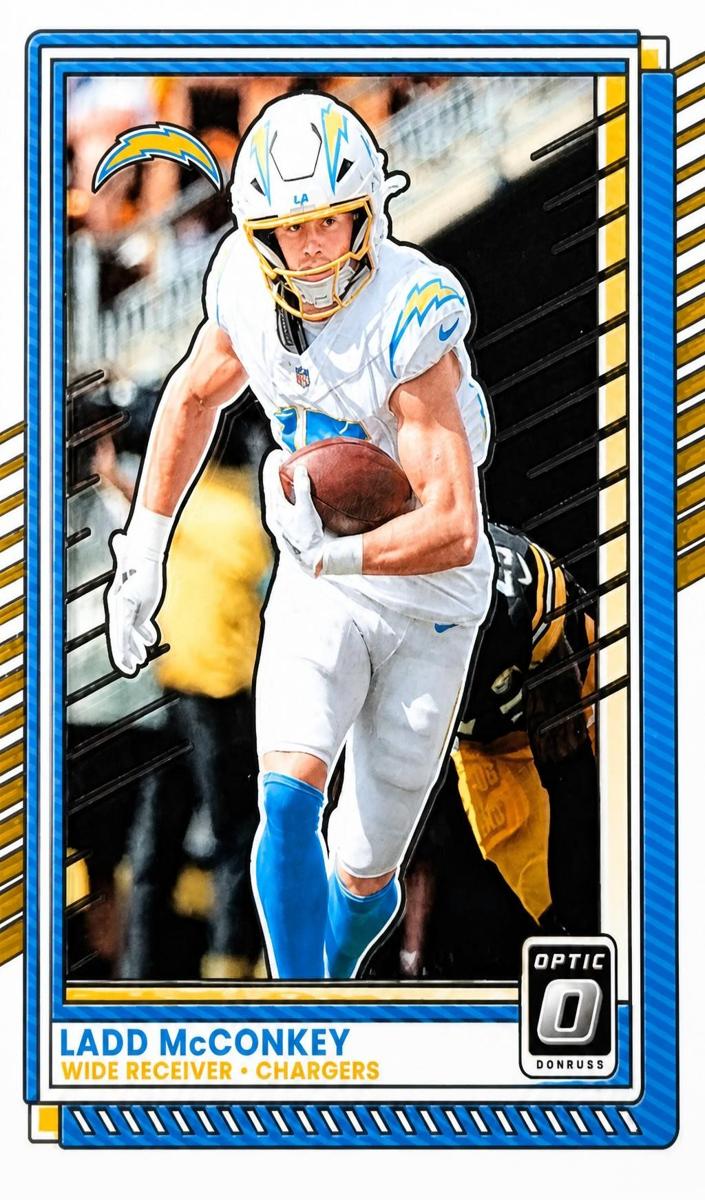 Ladd McConkey 2025 Donruss Optic Football card