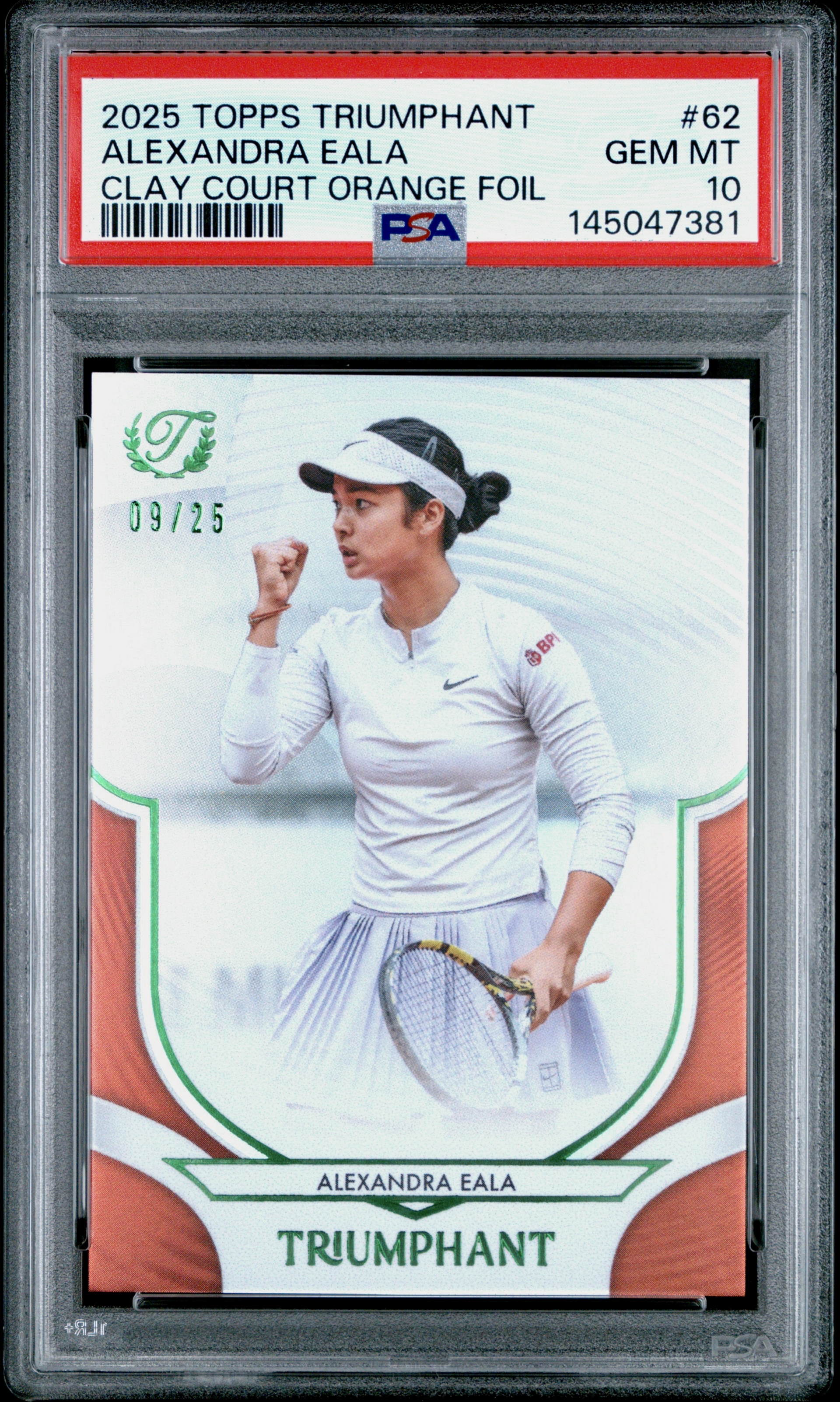 2025 Alexandra Eala [Clay Court Orange Foil] #62