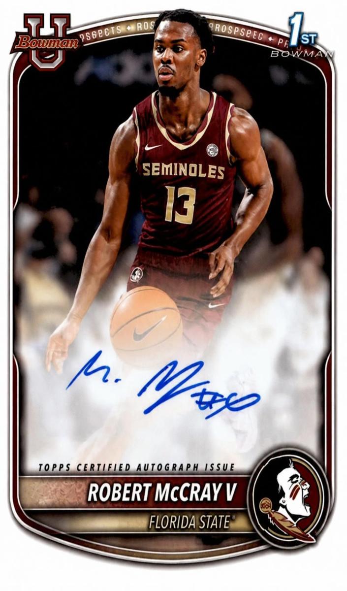 Robert McCray V 2025 Bowman Basketball card