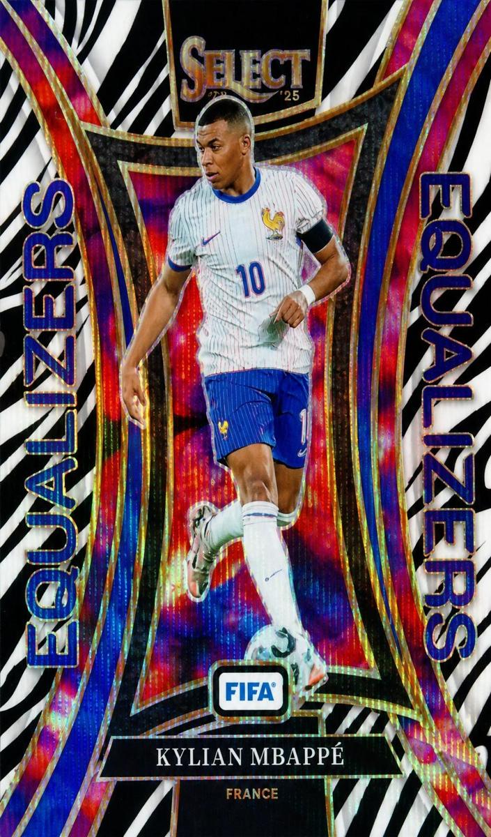 2024 Panini Select FIFA Kylian Mbappe [Zebra] #4 card