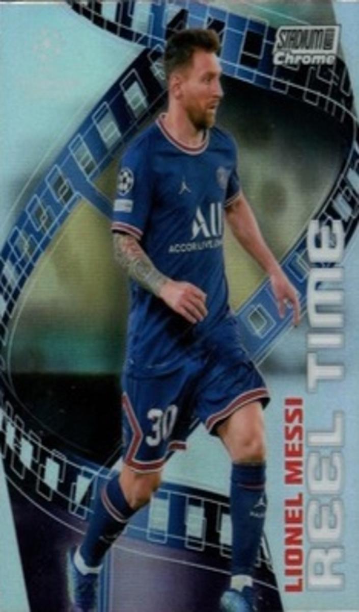 2021 Topps Stadium Club Chrome UEFA Champions League Lionel Messi #RT-LM card