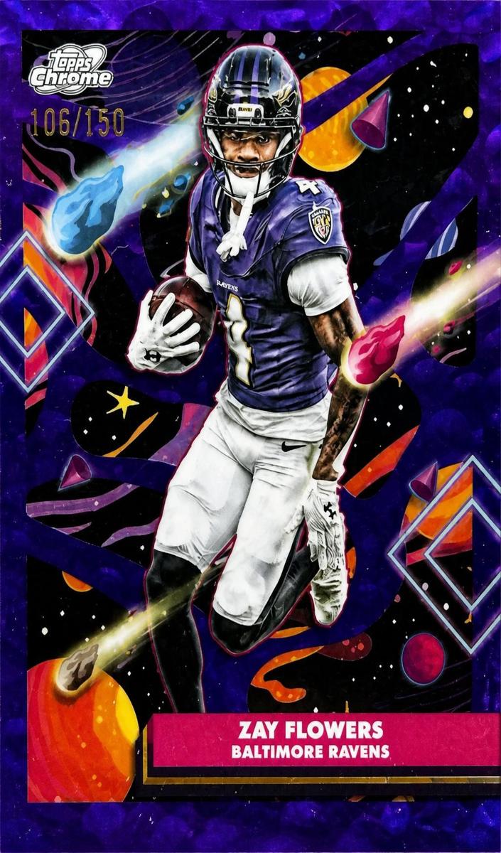 2025 Topps Cosmic Chrome Zay Flowers #9 card
