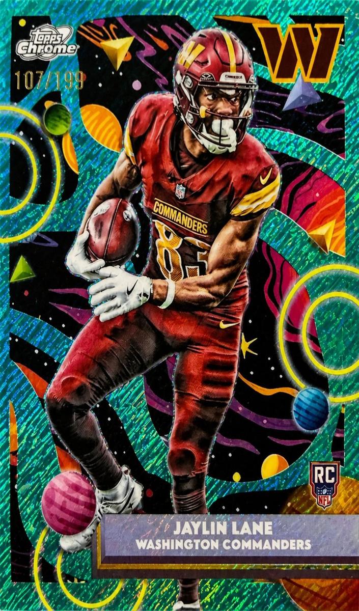2025 Topps Cosmic Chrome Jaylin Lane [Aqua Equinox Refractor] #199 card