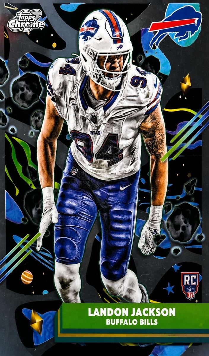 2025 Topps Cosmic Chrome Landon Jackson [Aqua Equinox Refractor] #112 card