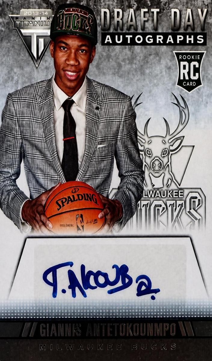 2013 Panini Titanium Giannis Antetokounmpo [Platinum] #17 card
