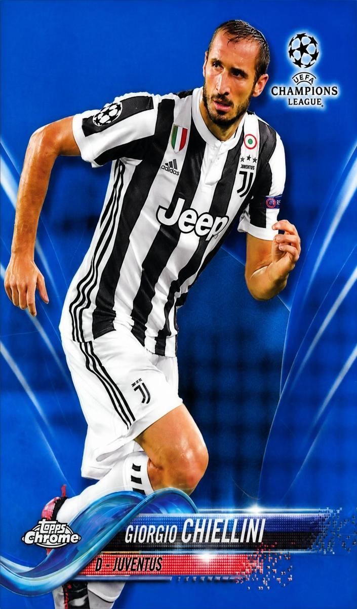 2017 Topps Chrome UEFA Champions League Giorgio Chiellini [Blue] #90 card