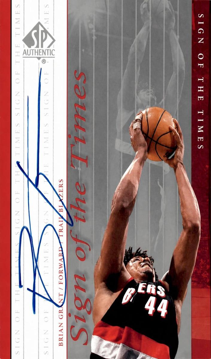 1999 SP Authentic Brian Grant #BG card