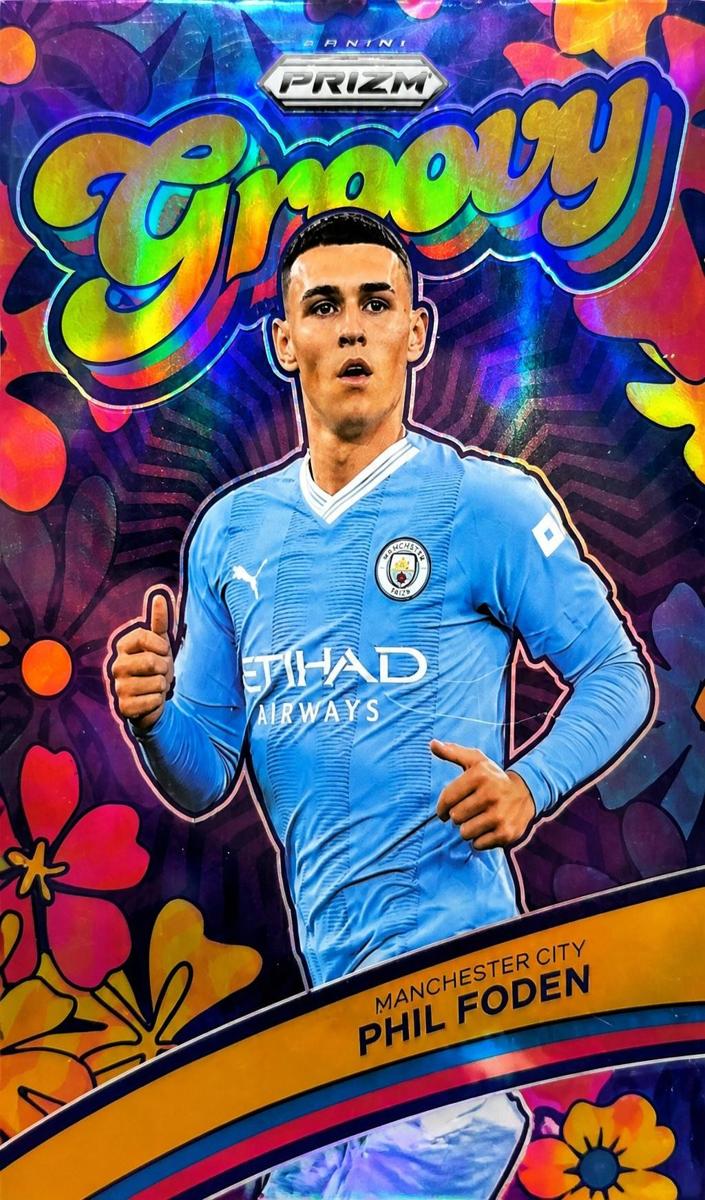 2023 Panini Prizm Premier League Phil Foden [Red Mosaic] #2 card