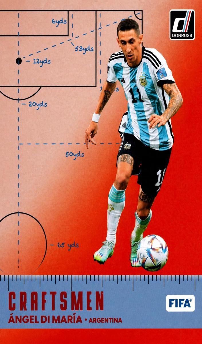 2022 Panini Donruss Angel Di Maria [Pink] #17 card