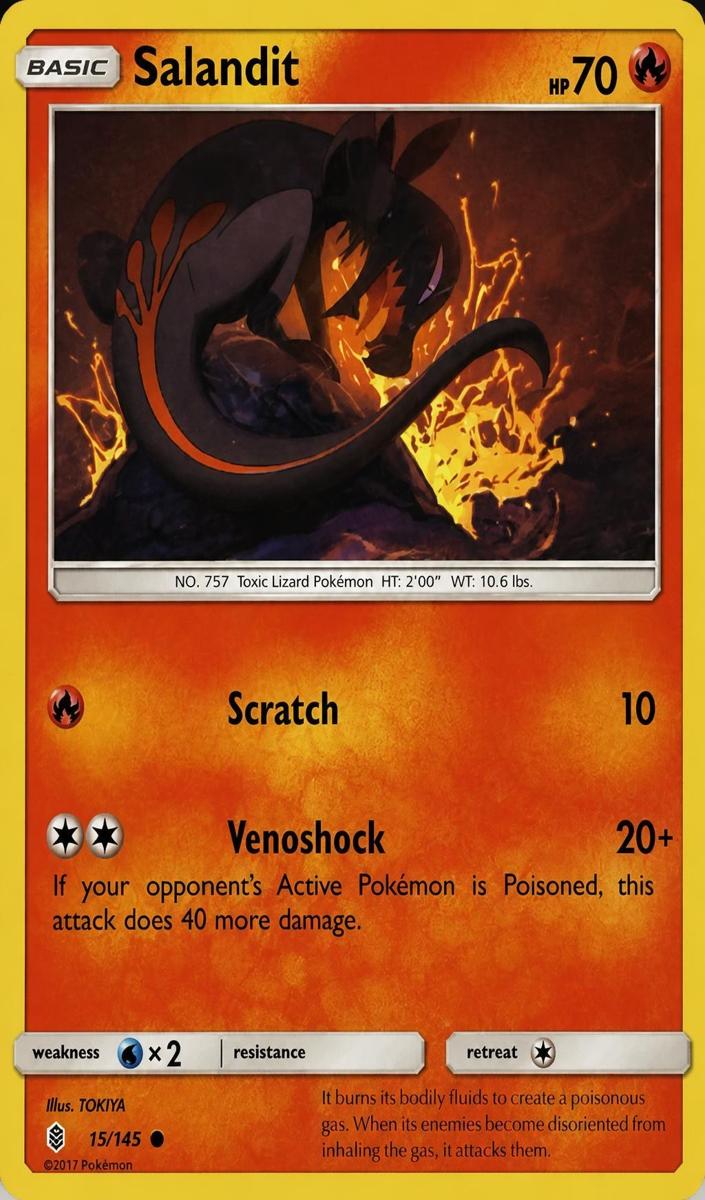 Salandit 2017 Pokemon Sun & Moon Guardians Rising