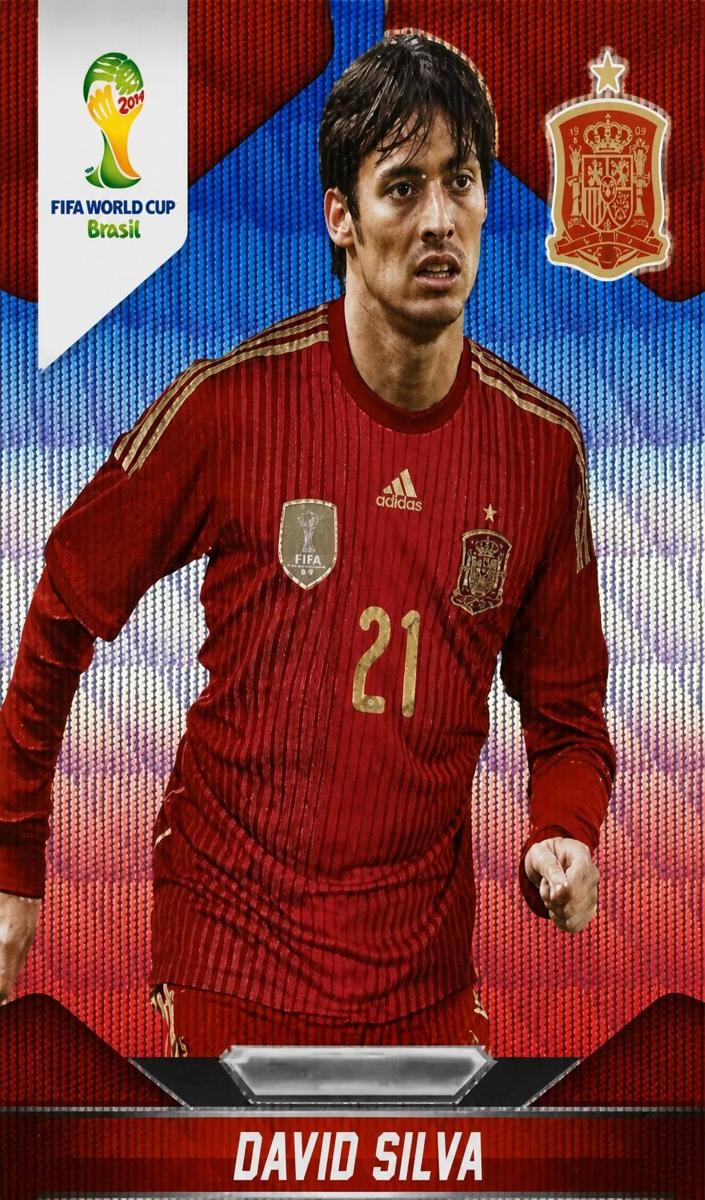 2014 David Silva [Blue and Red Wave] #175