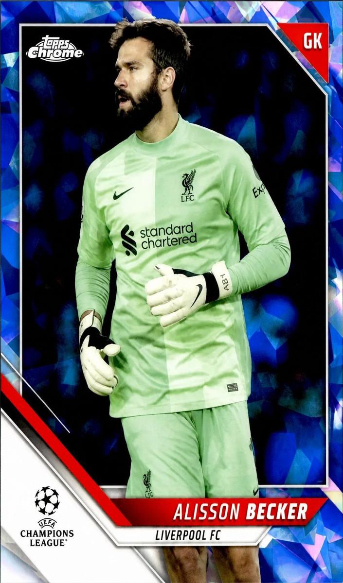 2021 Topps Chrome Sapphire UEFA Champions League Alisson Becker #46 card