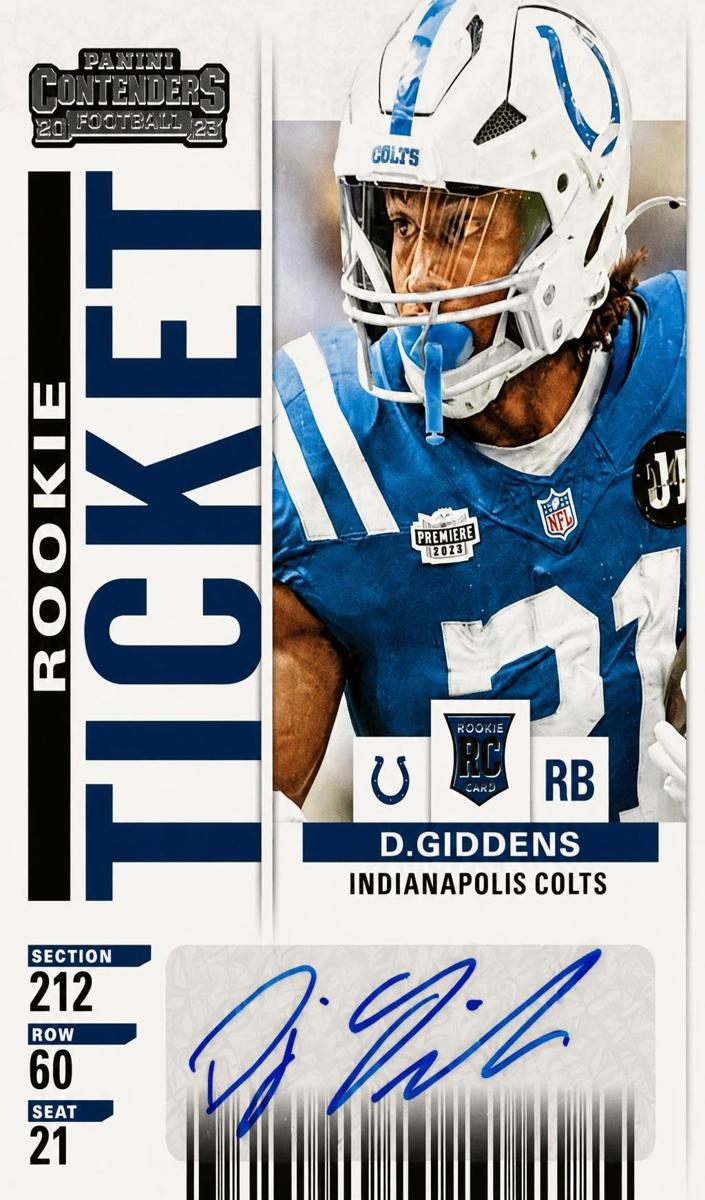 DJ Giddens 2025 Select Football card