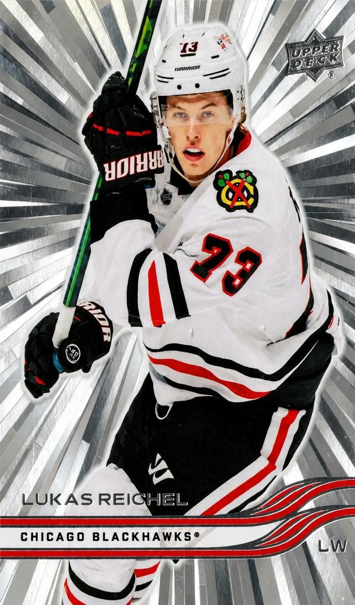 2025 Upper Deck Lukas Reichel [Outburst Silver] #34 card