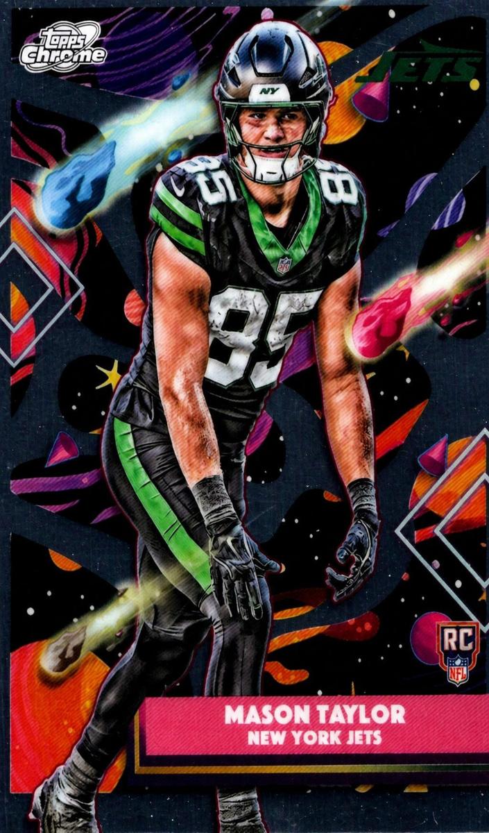 2025 Topps Cosmic Chrome Mason Taylor [Aqua Equinox Refractor] #178 card