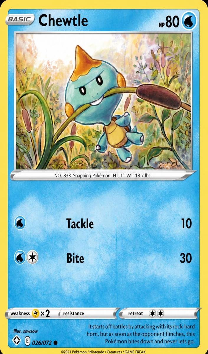 Chewtle 2021 Pokemon Shining Fates