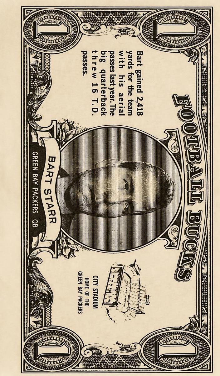 1962 Topps Bucks Bart Starr #2 card