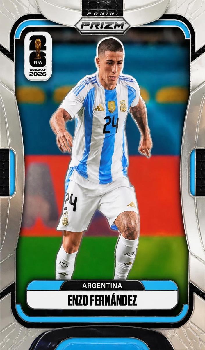 2026 Panini Prizm FIFA World Cup Enzo Fernandez [Wave] #3 card