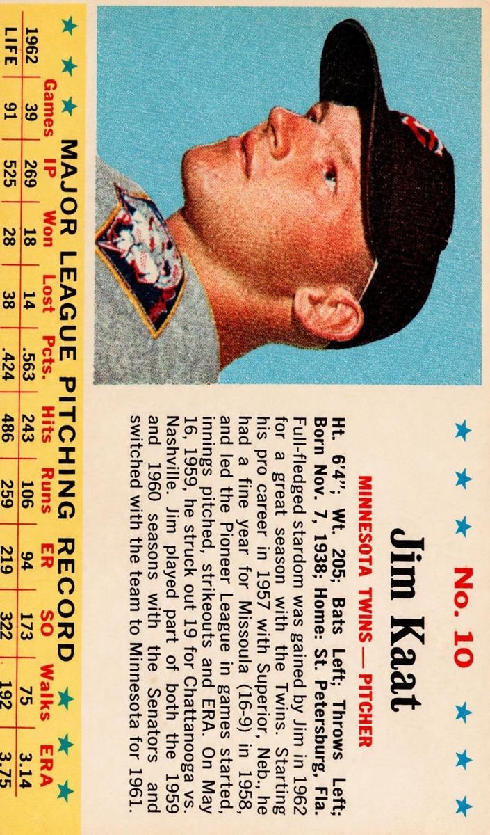 1963 Jim Kaat #10