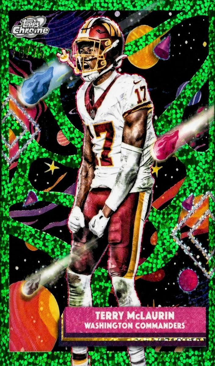 2025 Topps Chrome Black Terry McLaurin [Purple Refractor] #99 card