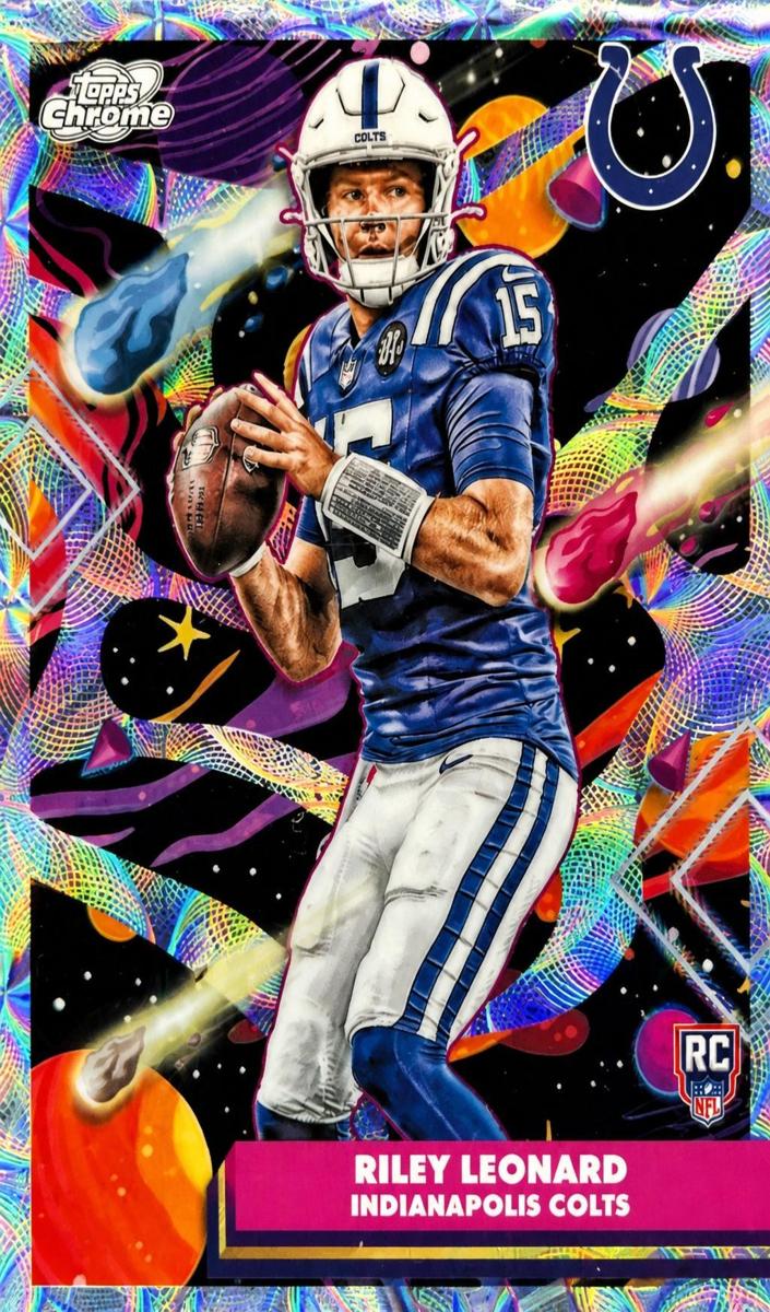 2025 Topps Cosmic Chrome Riley Leonard [Blue Moon Refractor] #145 card
