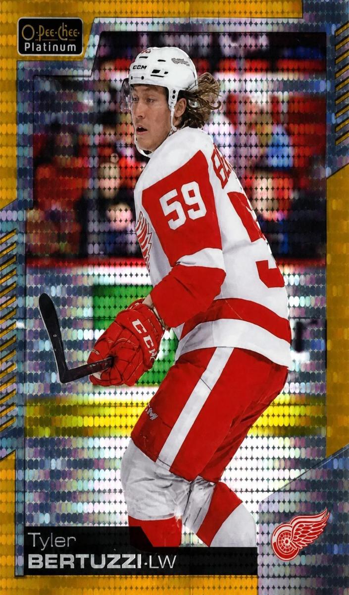 2020 O-Pee-Chee Platinum Tyler Bertuzzi [Seismic Gold] #101 card