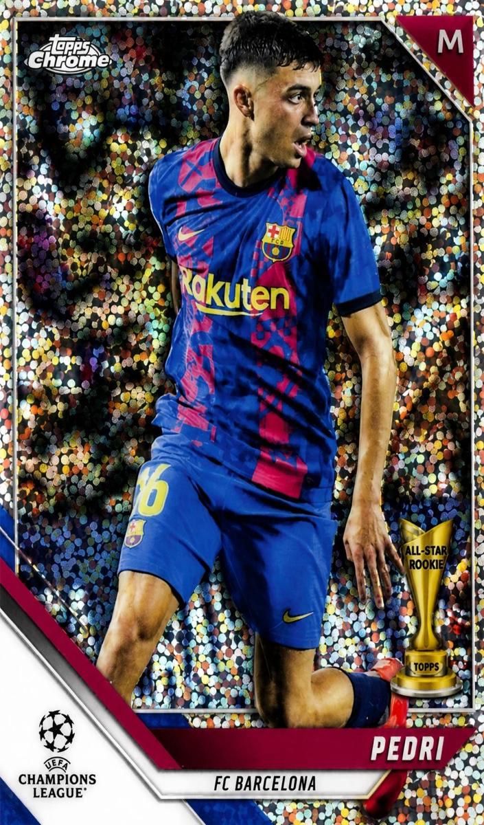 2021 Topps Chrome UEFA Champions League Pedri [Red] #89 card
