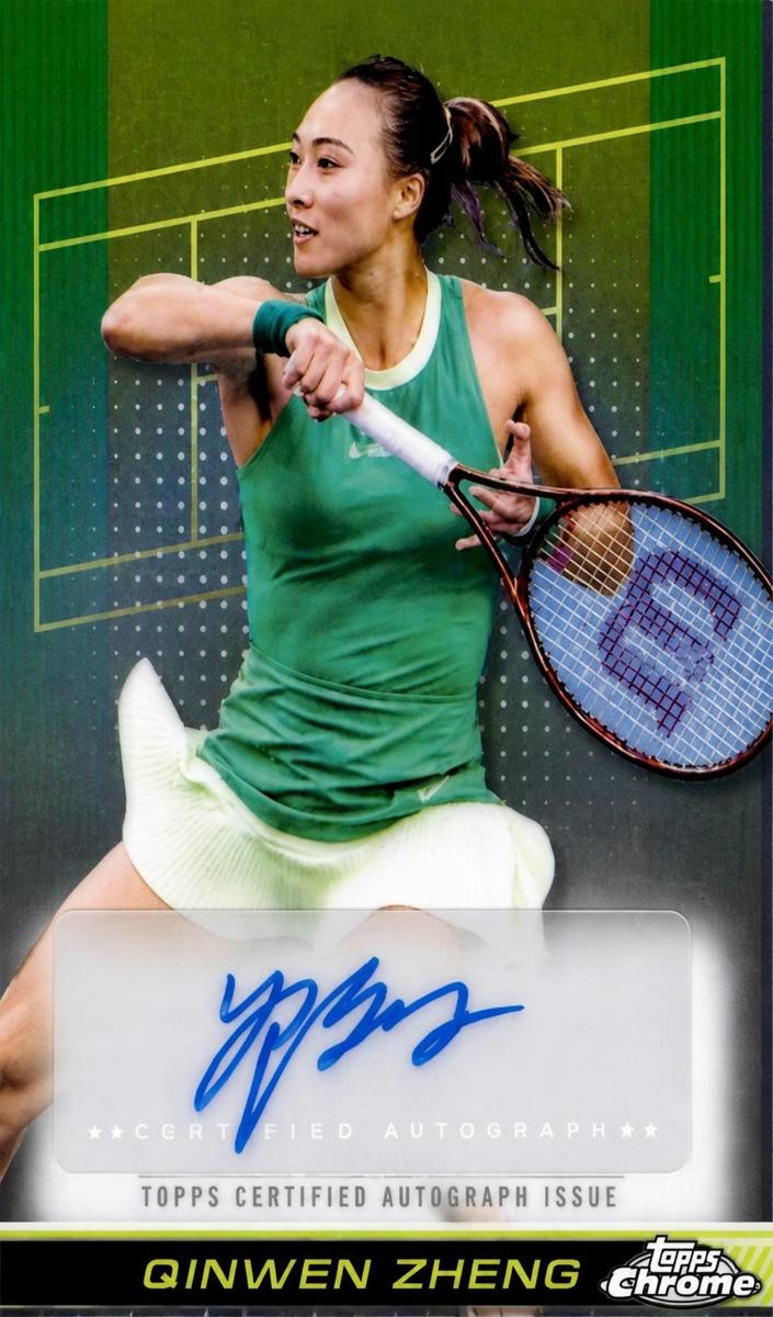 2024 Topps Chrome Qinwen Zheng #TCA-QZG card