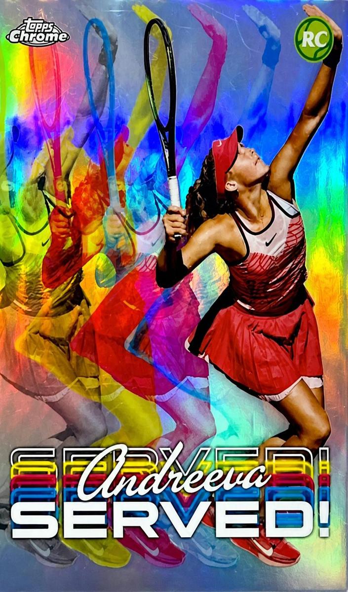 2024 Topps Chrome Served Mirra Andreeva #SER-MA card