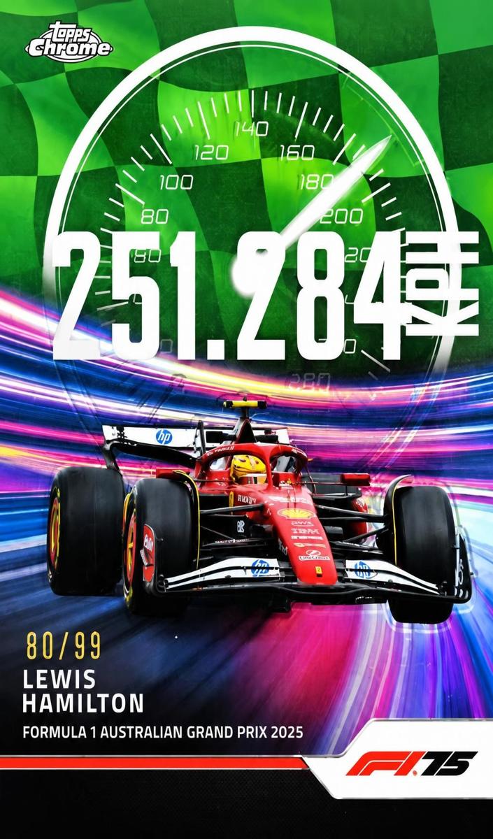 2025 Lewis Hamilton [Green Refractor] #TS-2