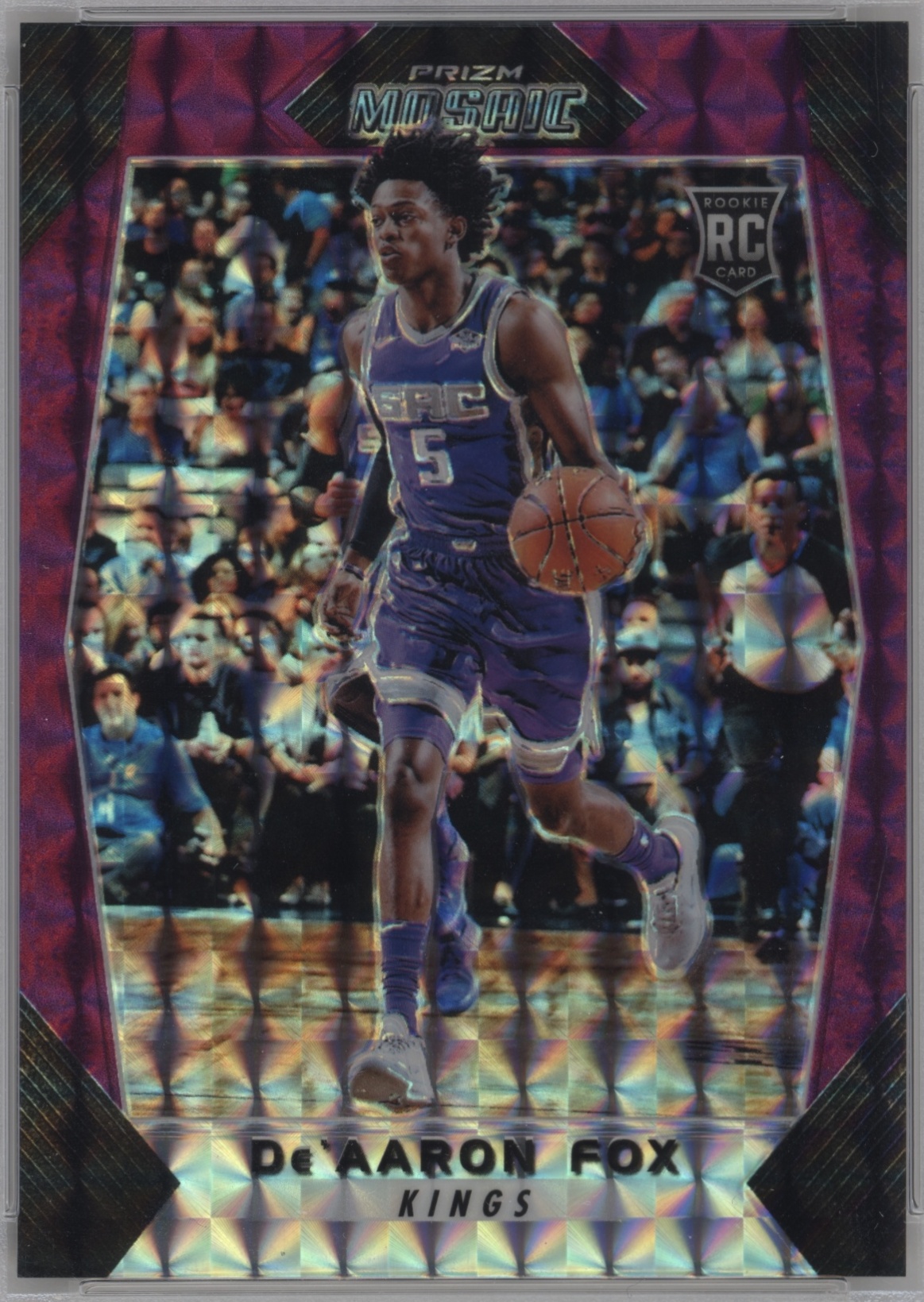 2017 Panini Prizm Mosaic De'Aaron Fox [Purple] #40 card