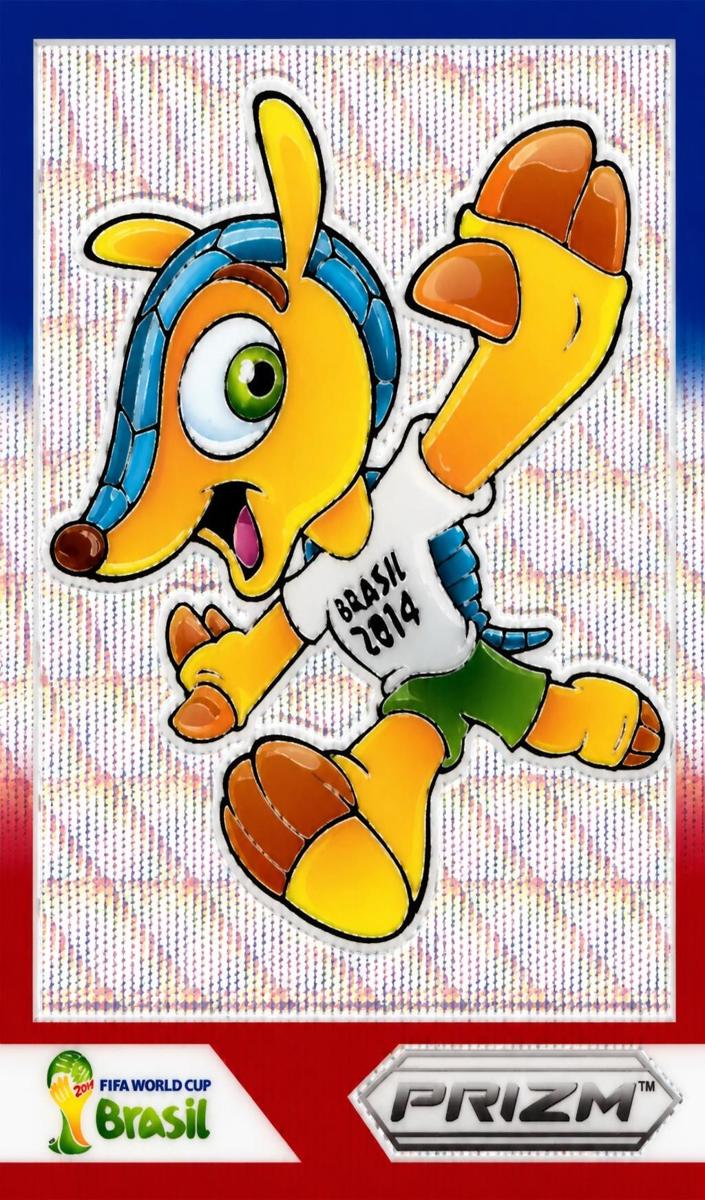2014 Panini Prizm World Cup Fuleco [Blue & Red Blue Wave] #3 card