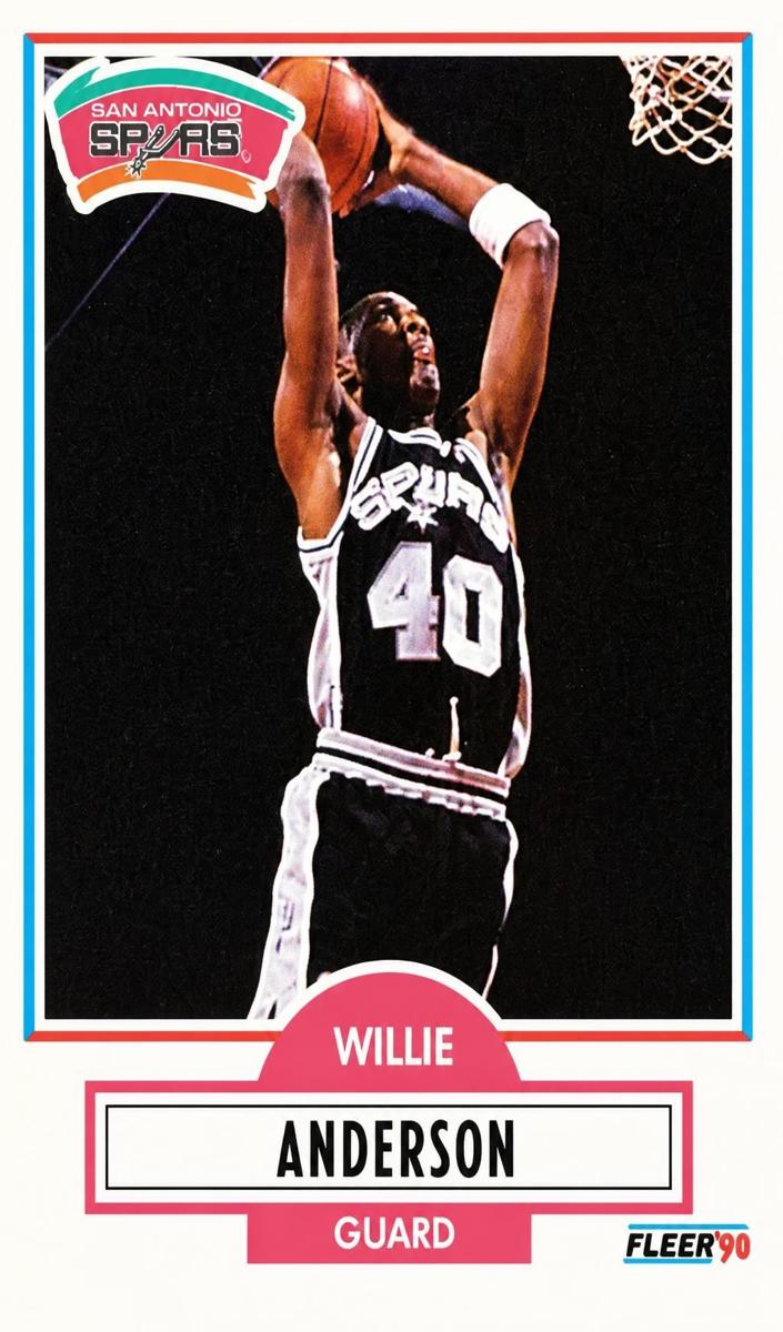 1990 Fleer Willie Anderson #168 card