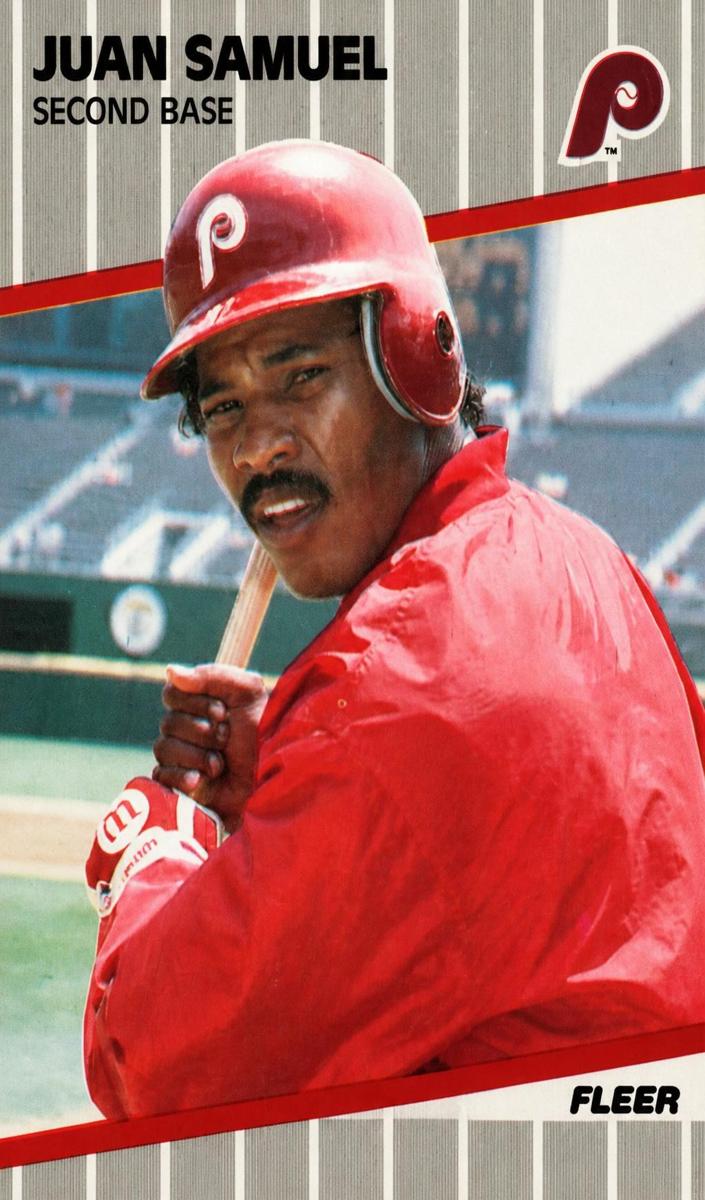 1989 Fleer Juan Samuel #581 card