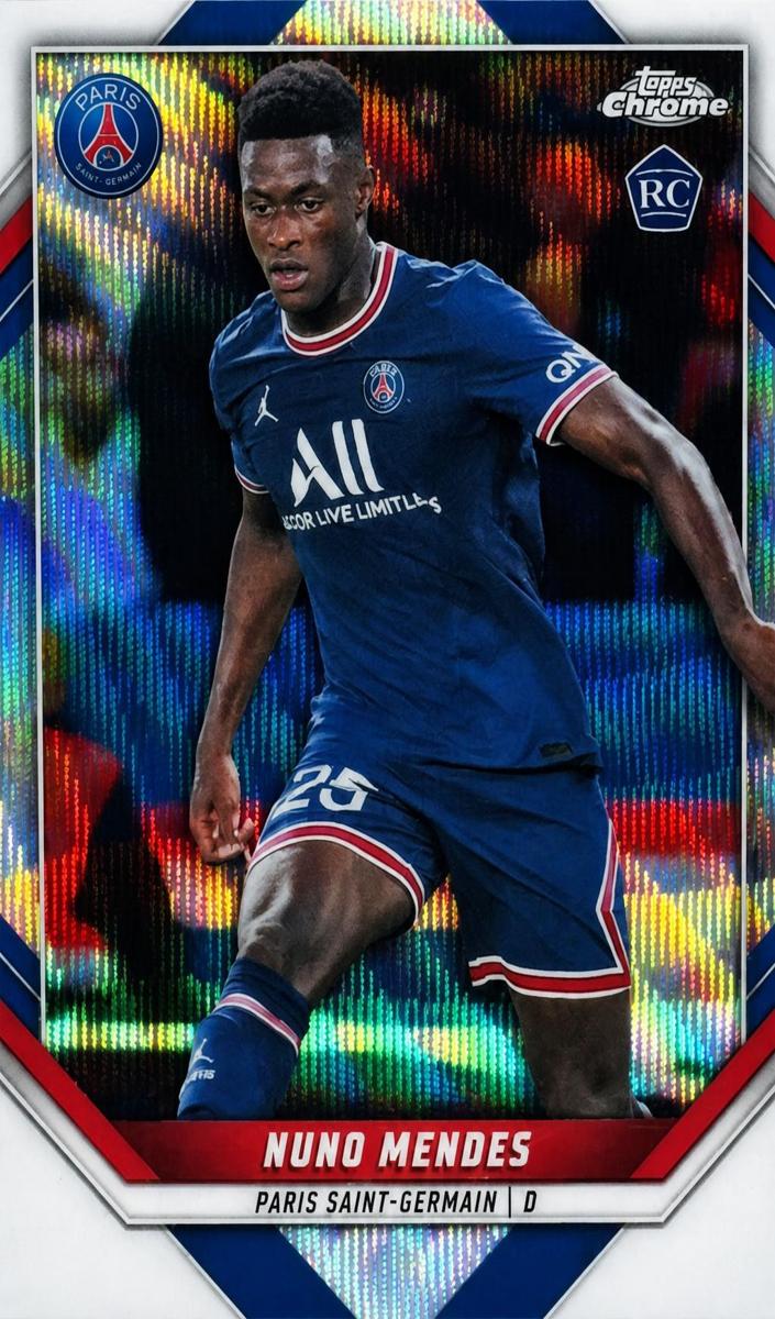 2021 Topps Paris Saint-Germain Team Set Nuno Mendes #5 card