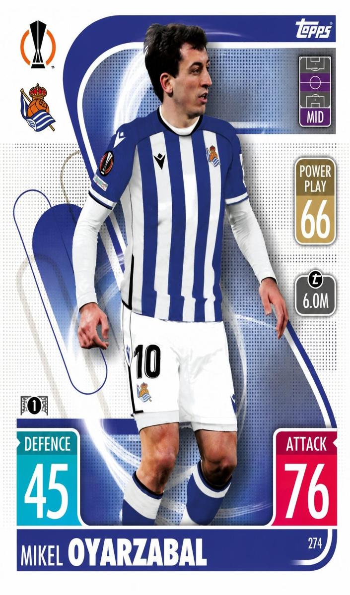 2021 Topps Match Attax UEFA Champions League Mikel Oyarzabal #274 card