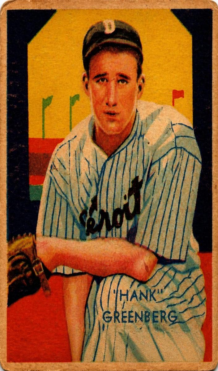 1934 R327 Diamond Stars Hank Greenberg #54 card