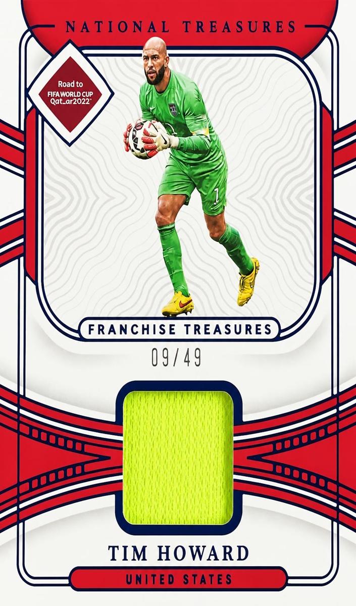 2022 Panini National Treasures Road to FIFA World Cup Qatar Tim Howard #FT-THO card