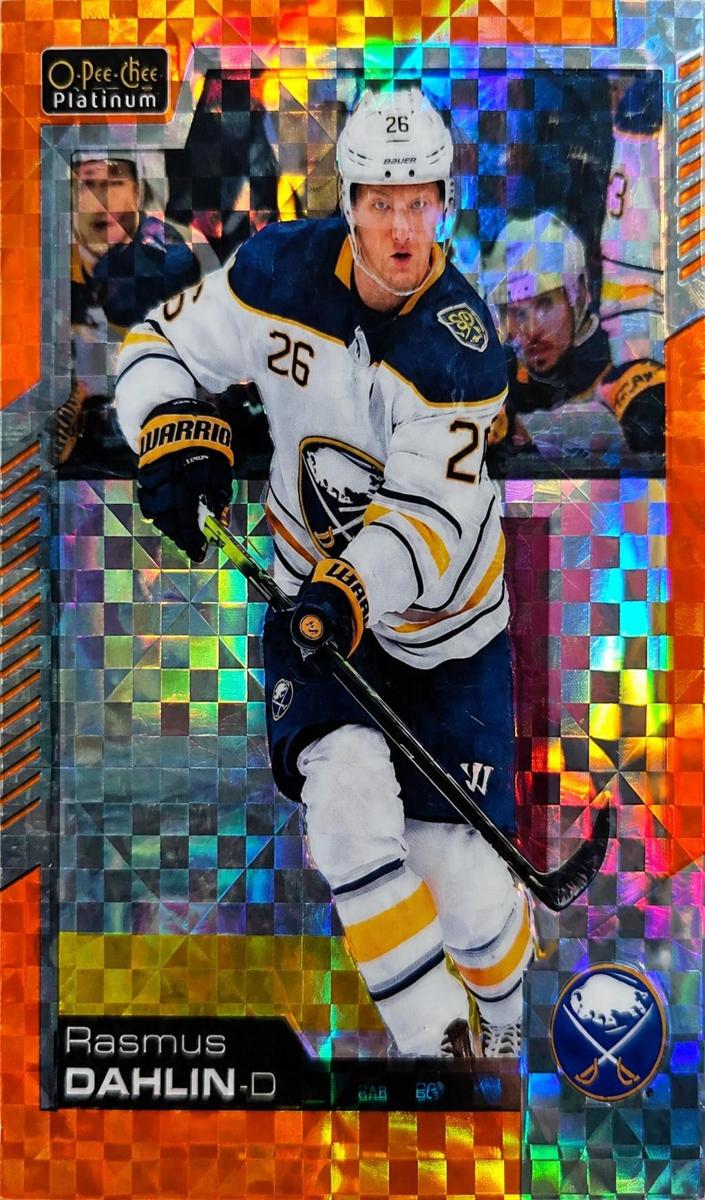 2020 O-Pee-Chee Platinum Rasmus Dahlin [Orange Checkers] #28 card