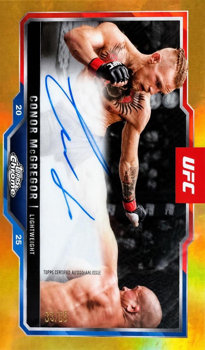 2025 Topps Chrome Conor McGregor [Gold Refractor] #CVA-CM card