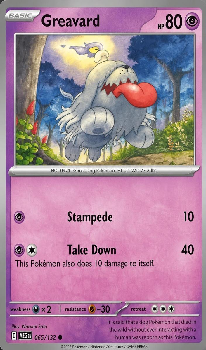 Greavard 2025 Pokemon Mega Evolution