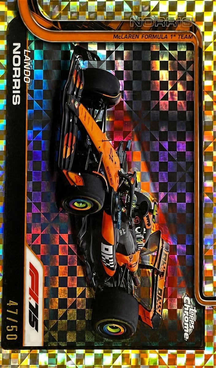 2025 Lando Norris [Gold Checker Flag Refractor] #77