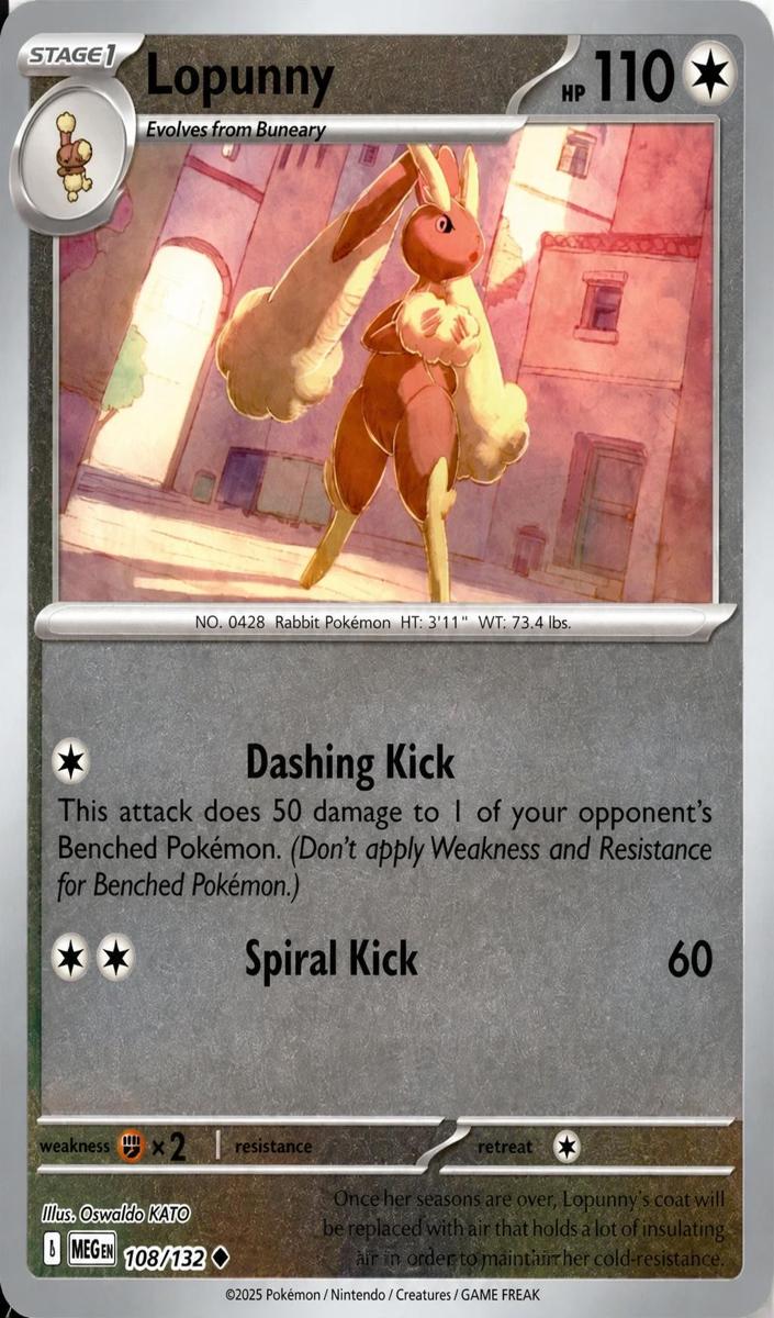 Lopunny 2025 Pokemon Mega Evolution