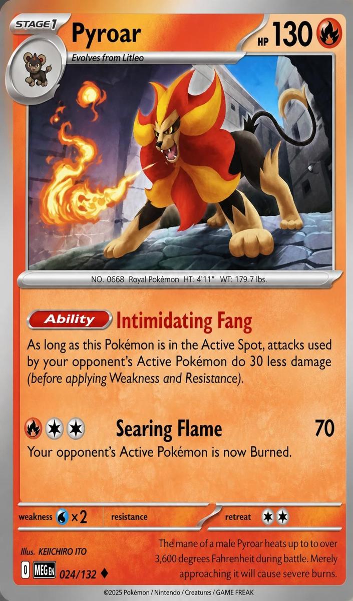 Pyroar 2025 Pokemon Mega Evolution